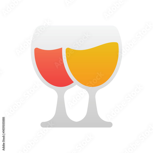 Champagne Glasses Vector icon