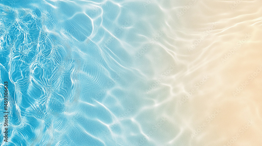 Naklejka premium Clear Ocean Water on Sand