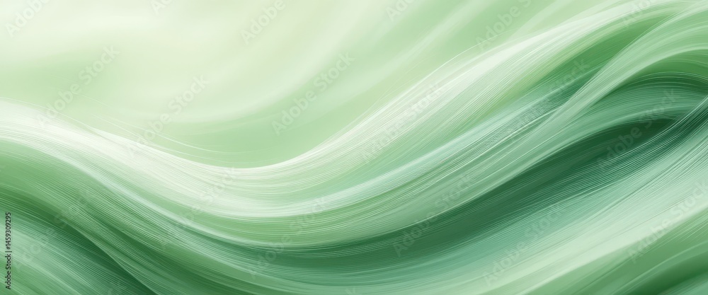 Abstract Green Wave Background Serene Pastel Green and White Swirls Texture Abstract Green Wave Background Serene Pastel Green and White Swirls Texture