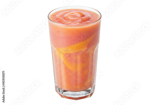 Wallpaper Mural Swirled Citrus Smoothie A vibrant drink in clear glass on black Torontodigital.ca