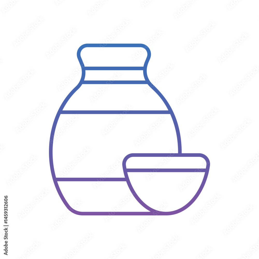 Rice Wine Sake Vector icon Rice Wine Sake Vector icon