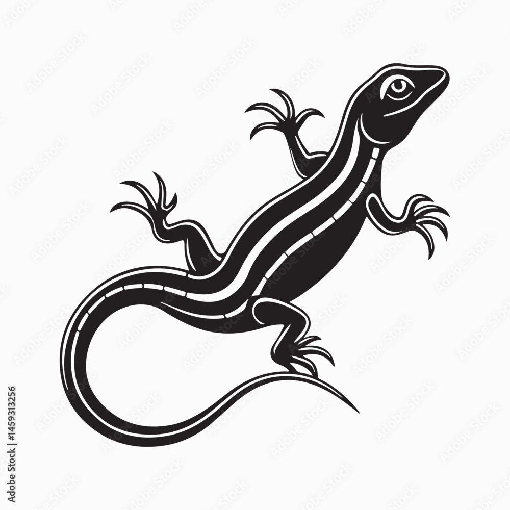 Fototapeta premium green anole lizard vector