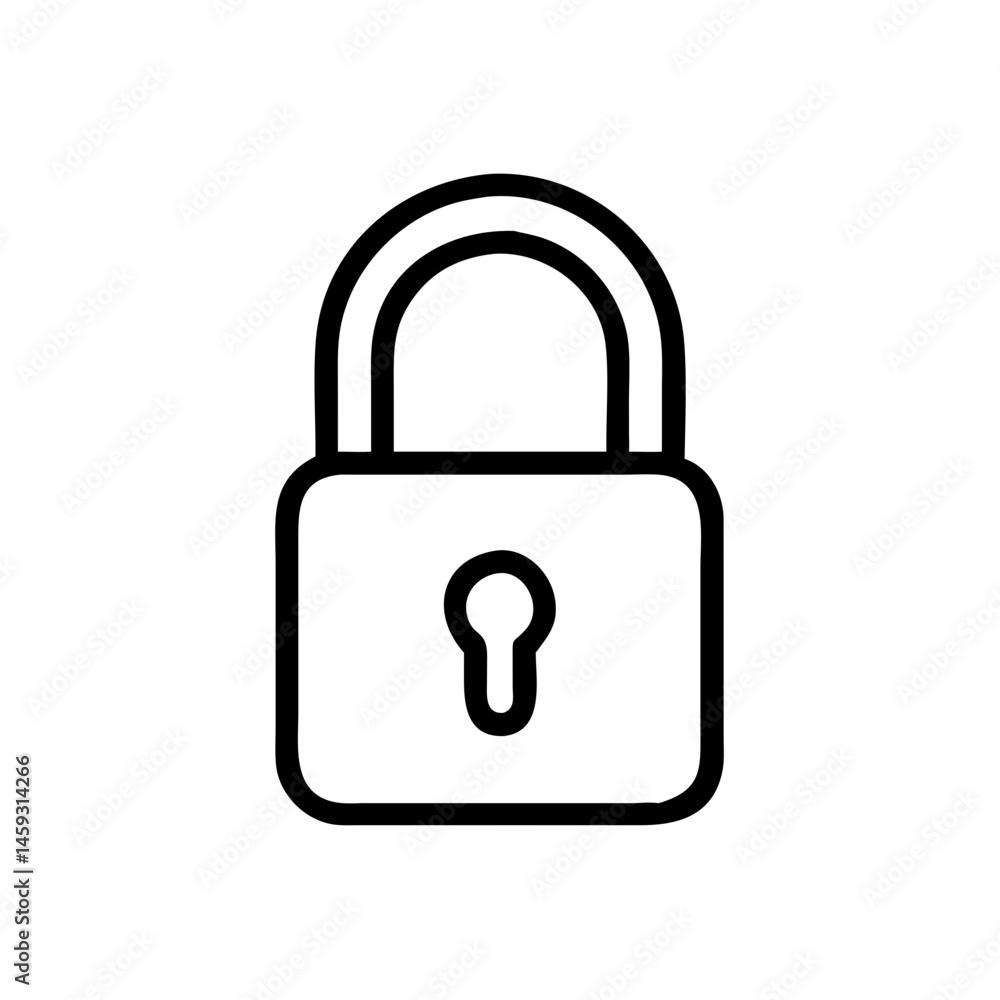 Padlock icon, a security symbol for websites and apps Padlock icon, a security symbol for websites and apps