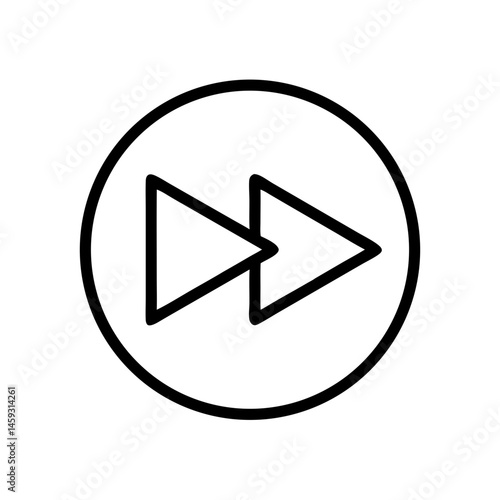 Fast forward icon, for app interface design