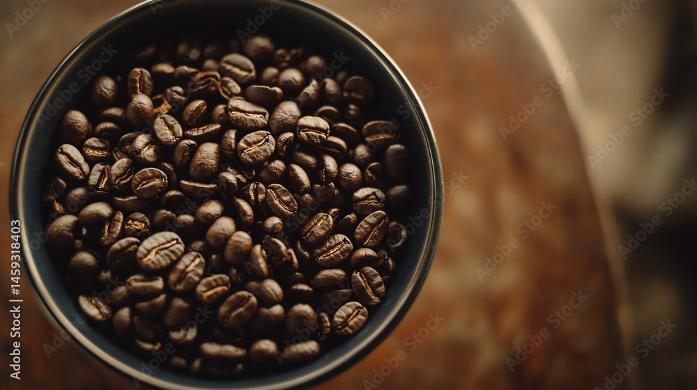 Fototapeta premium coffee beans in a bowl