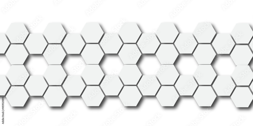 Naklejka premium Abstract 3d backdrop with a seamless hexagon pattern forming a metallic honeycomb texture in a geometric mesh design