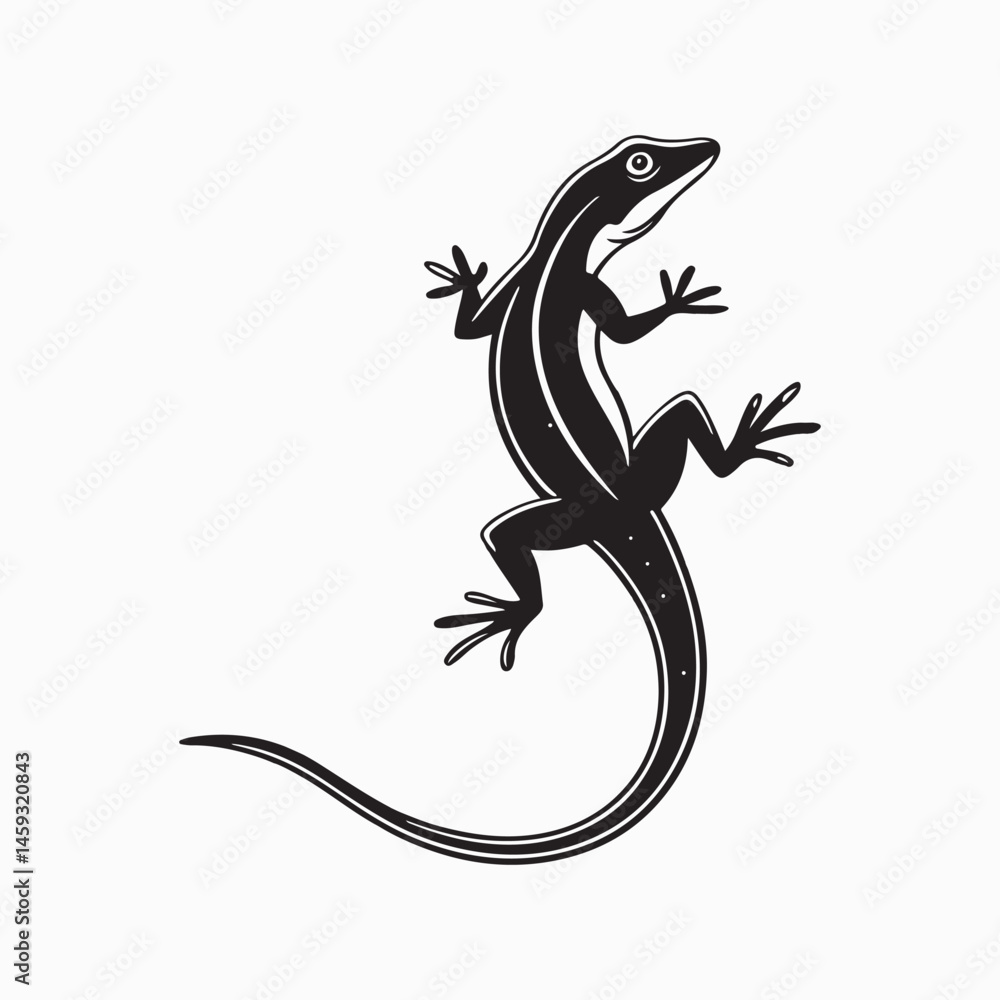 Fototapeta premium green anole lizard vector