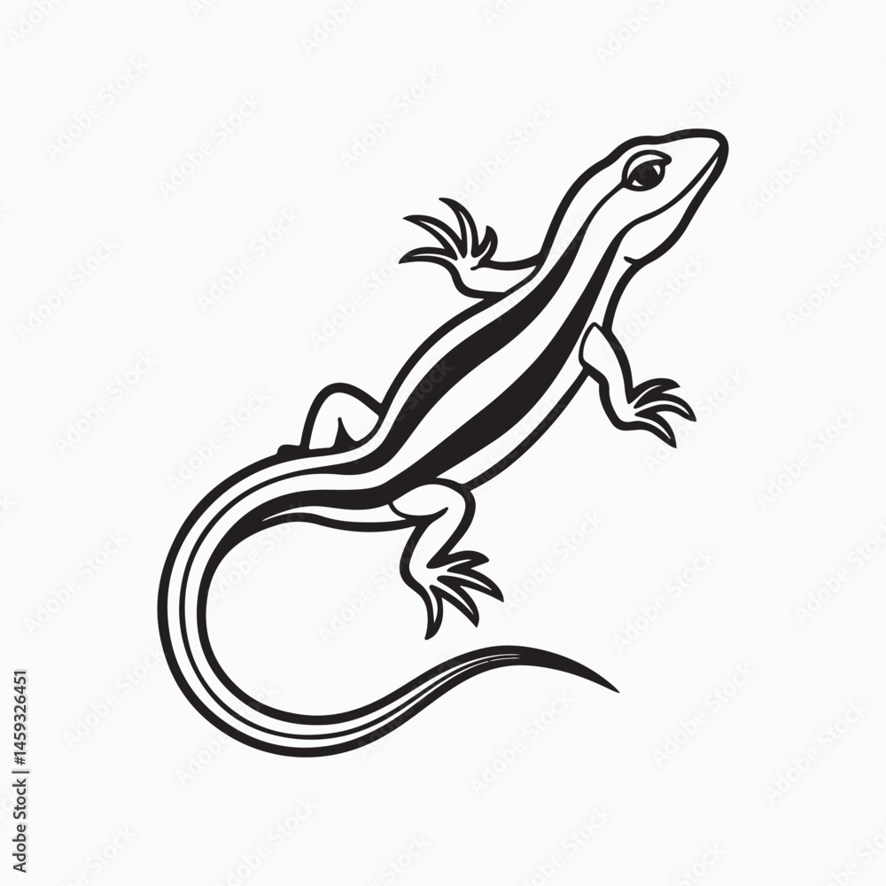 Naklejka premium green anole lizard vector