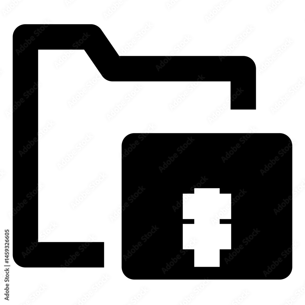 Fototapeta premium folders solid icon