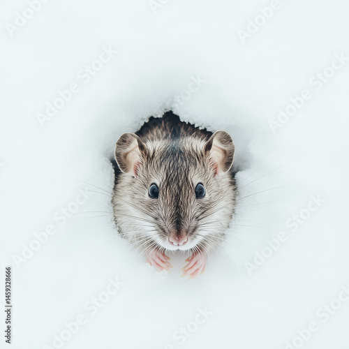 Obraz na płótnie rato em um fundo neutro, mostrando detalhes do corpo, pelos e expressões do animal, capturando sua aparência em um ambiente simples w salonie