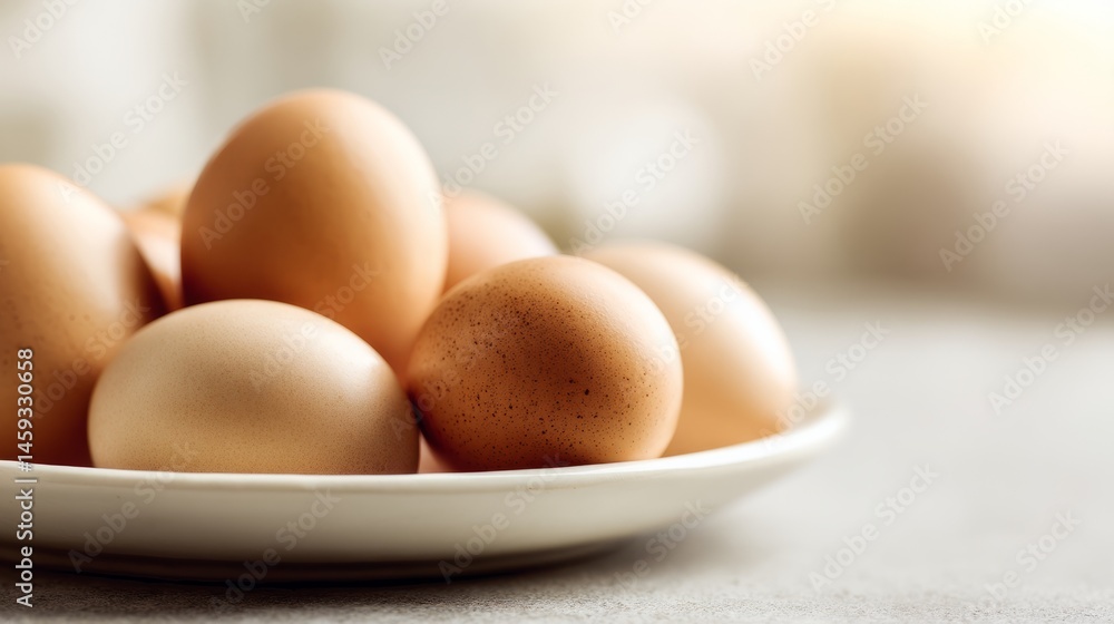 Brown eggs on a white plate, a study in simplicity and natural beauty.
Brown eggs on a white plate, a study in simplicity and natural beauty.