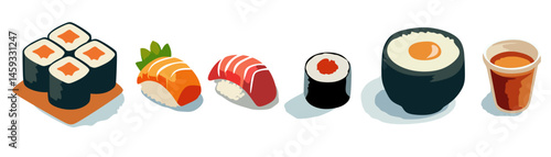 delicious and warm japanese food set