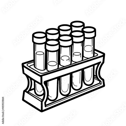 Blood collection tubes in test tube rack