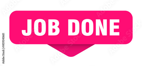 job done sticker. job done sign on transparent background