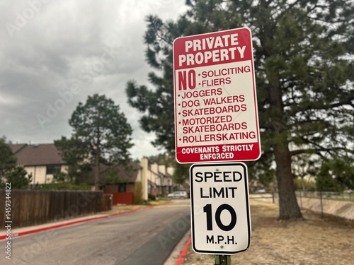 Private Property Speed Limit Sign
