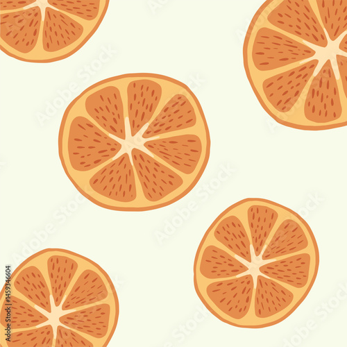 Cute orange hand drawing illustration. flat design style. colorful and editable vector
