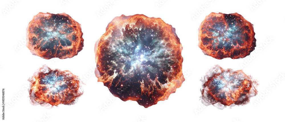 Pack of Cosmic Nebula Clusters HighResolution Space Background Images set against transparent background Pack of Cosmic Nebula Clusters HighResolution Space Background Images set against transparent background
