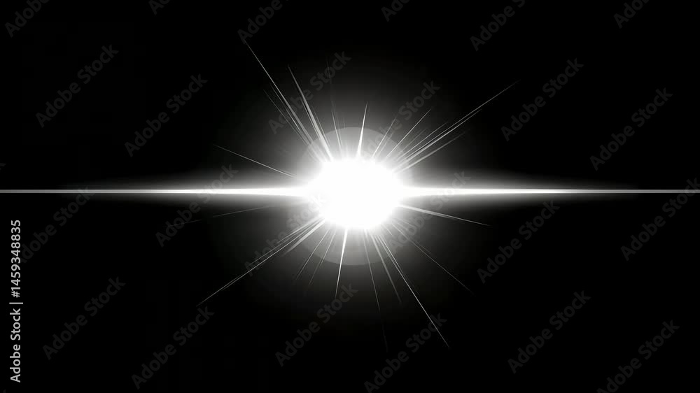 Bright white bursting light on black background illustration Bright white bursting light on black background illustration