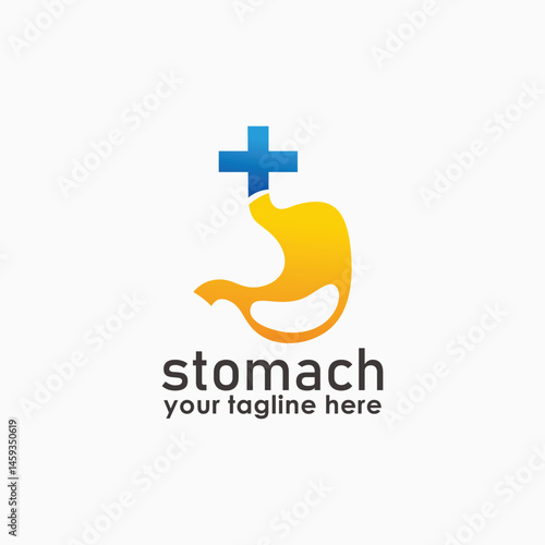 Stomach Logo vector illustration design, Healthy Logo element icon, Stomach healthcare icon vector template