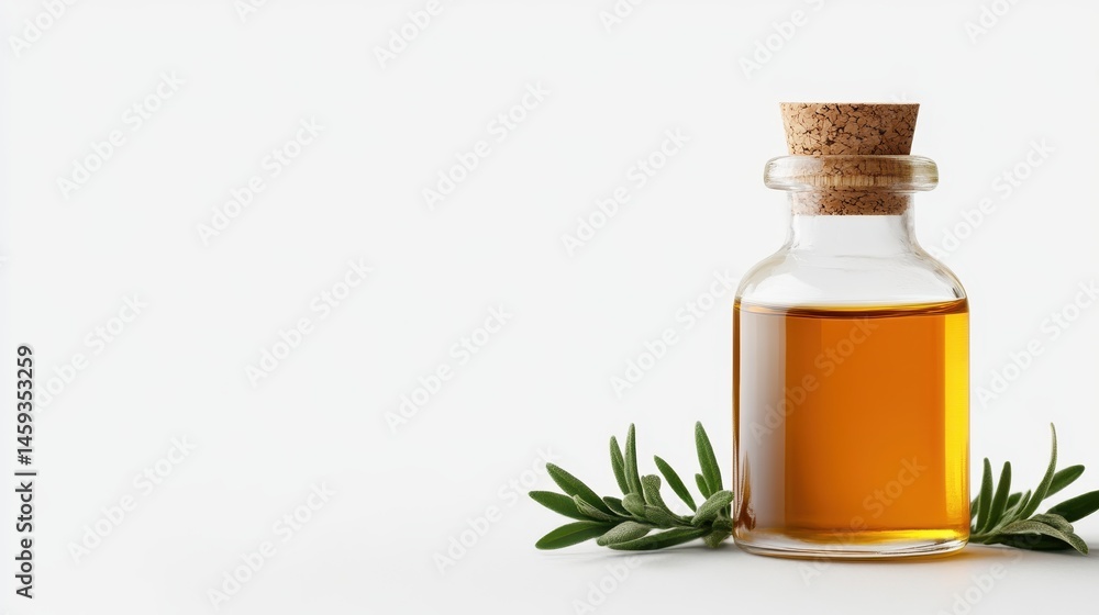 A clear glass bottle filled with oil and garnished with fresh green herbs, representing culinary arts and health in modern cooking practices. A clear glass bottle filled with oil and garnished with fresh green herbs, representing culinary arts and health in modern cooking practices.