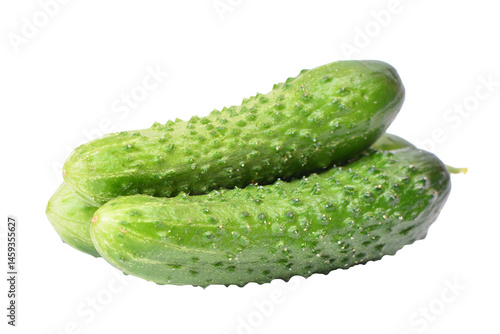 Obraz na płótnie Cucumber isolated on white w salonie