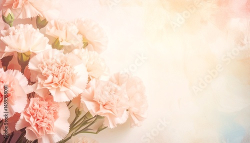 bouquet of carnations on vintage rose background
