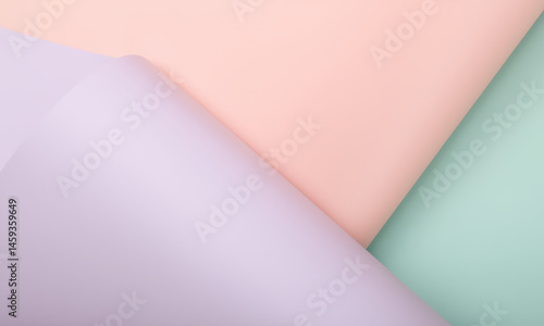 Modern Pastel Colored Background With Gentle Curves