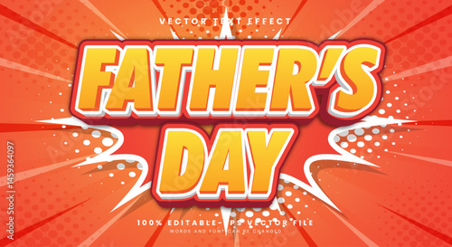 Father's Day 3D editable text effect Template Suitable for modern style design
