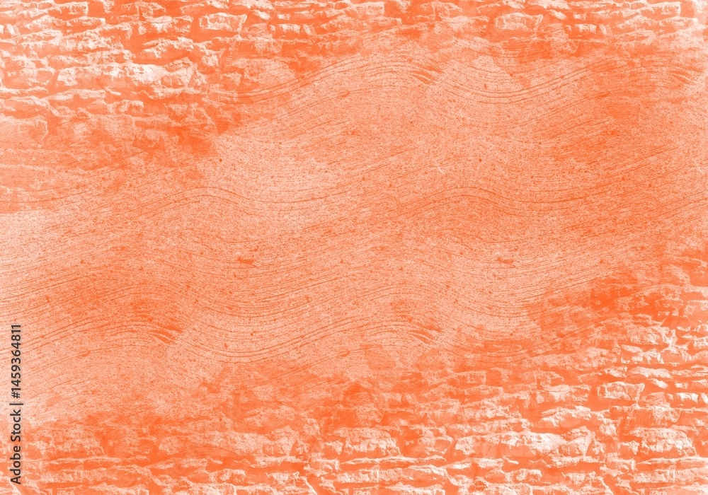 Orange Design Stone Wall Texture Background Orange Design Stone Wall Texture Background