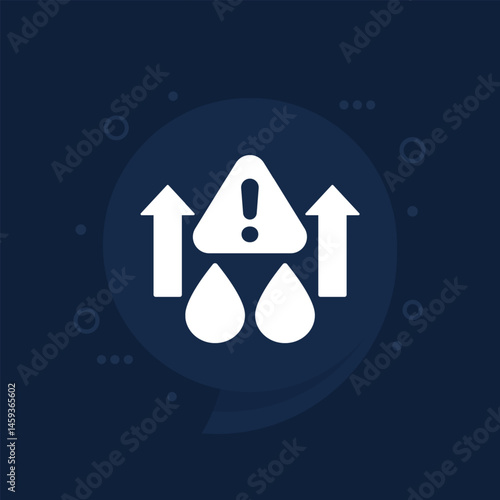 high cholesterol level icon, vector