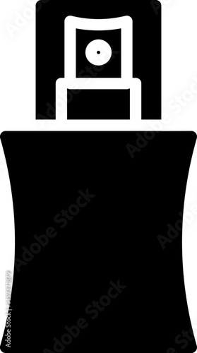 Silhouette of perfume bottle