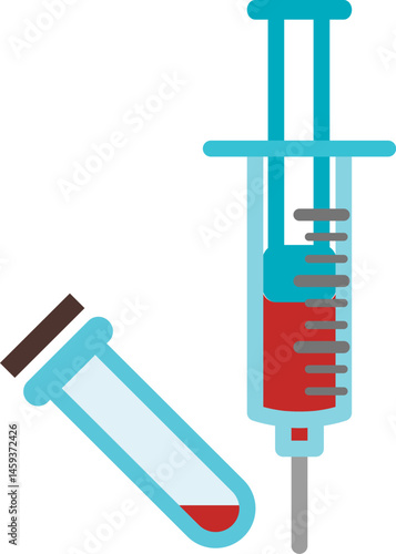 Vector illustration of an injection