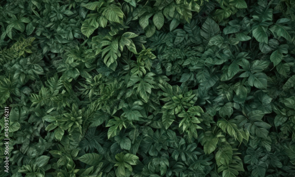 Thick carpet of emerald green, interwoven tropical leaves , tropical leaf, background Thick carpet of emerald green, interwoven tropical leaves , tropical leaf, background
