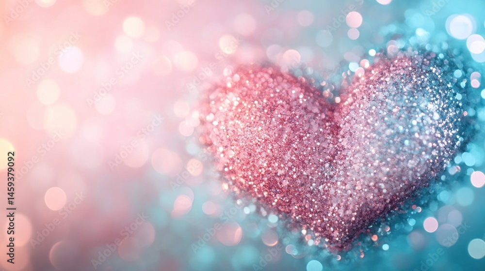 Obraz premium Heart of glittering sparkles