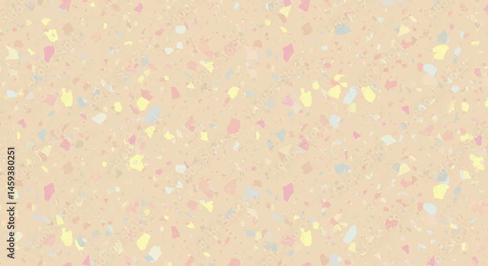 Delicate pastel-colored surface with scattered mosaic patterns. Delicate pastel-colored surface with scattered mosaic patterns.