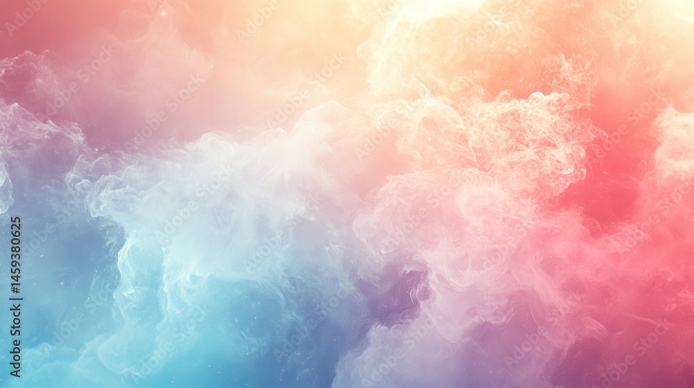 Obraz premium Abstract, vibrant, colorful cloudscape