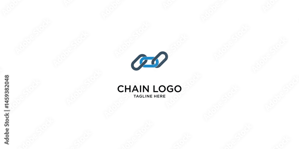 Obraz premium Simple chain logo design with unique concept
