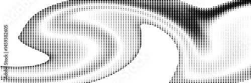 Halftone faded gradient texture. Grunge halftone grit background. White and black sand noise wallpaper. Retro pixilated vector backdrop