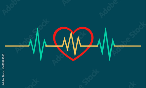 Download Heart Beat Pulse Line Concept Design Vector Art Illustration Image Eps File For Design.