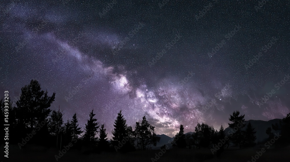 Fototapeta premium Gaze at the glowing Milky Way in a darksky reserve