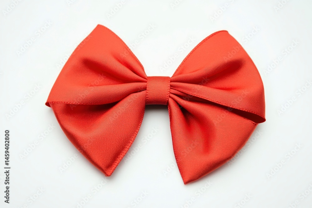 Elegant Coral Bow: A Simple, Sophisticated Satin Ribbon Elegant Coral Bow: A Simple, Sophisticated Satin Ribbon