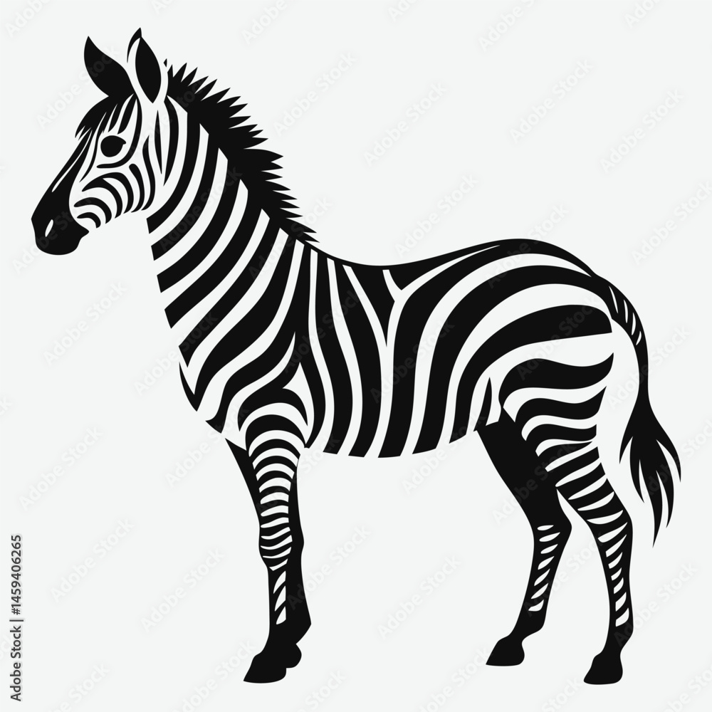 Obraz premium Zebra line art.