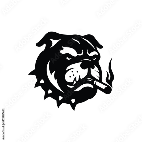 Tough Bulldog Smoking Cigar Logo
