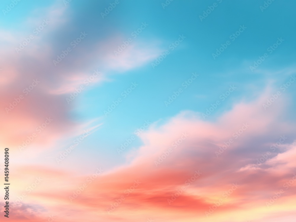 Obraz premium Colorful sky with clouds