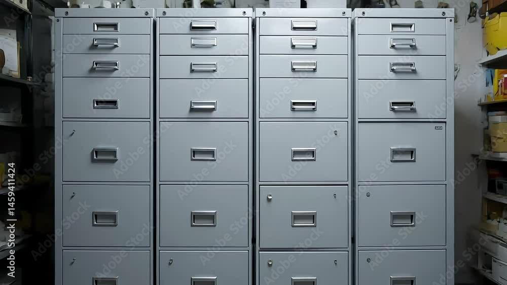 Sturdy Gray Metal Filing Cabinets provide Secure Storage for Office Documents Sturdy Gray Metal Filing Cabinets provide Secure Storage for Office Documents