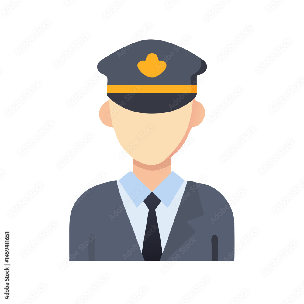 Airline Captain Avatar Icon Design Airline Captain Avatar Icon Design