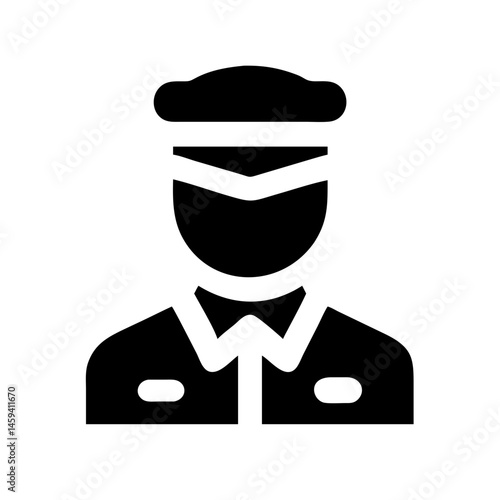 Airline Captain Avatar Icon Design