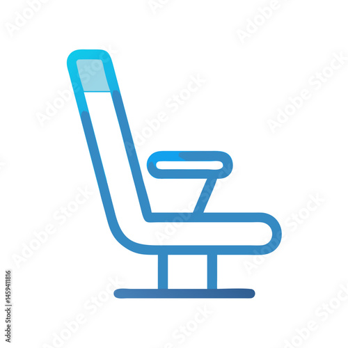 Airplane Passenger Seat Icon Design