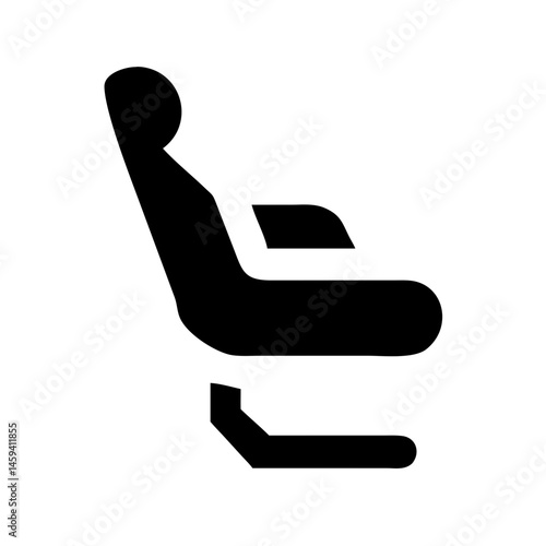 Airplane Passenger Seat Icon Design