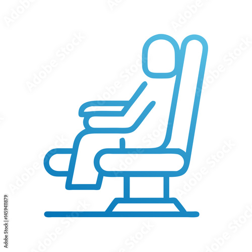 Airplane Passenger Seat Icon Design